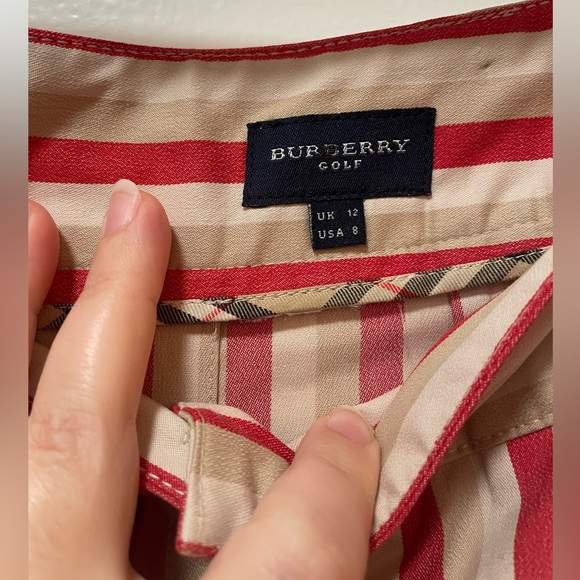 BURBERRY Women’s size 8 *rare vintage* striped ⛳️ golf skirt ⛳️ - Picture 12 of 16